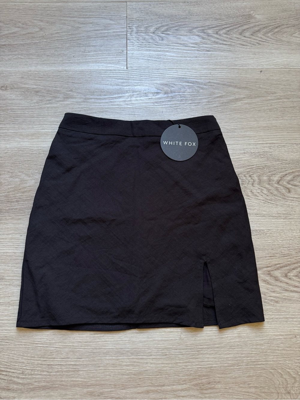 NWT White Fox Black Mini Skirt